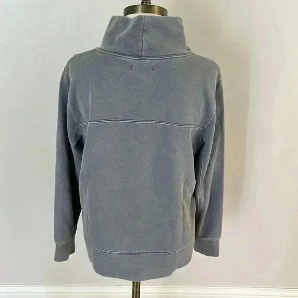 Madewell garment dyed funnel neck grey sweatshirt F9722 size M - Picture 5 of 10